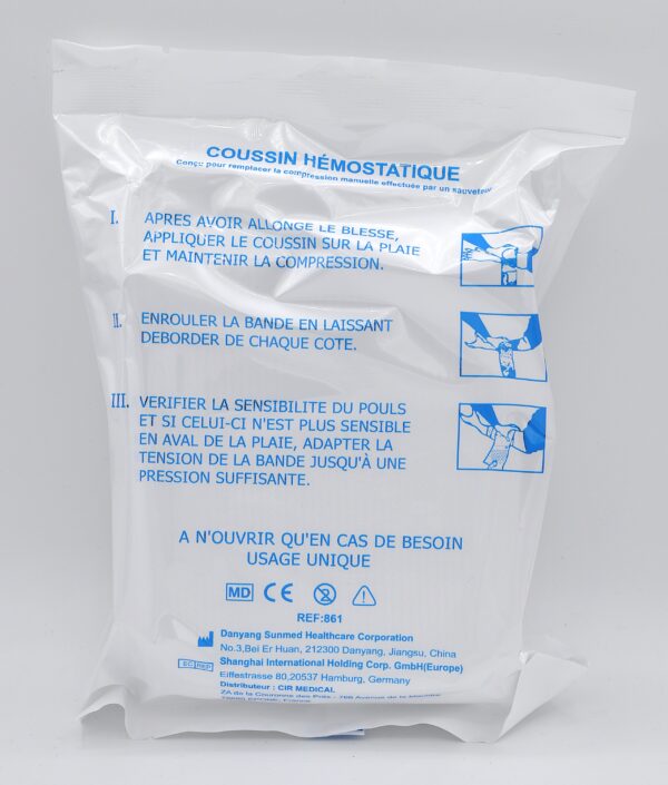 COUSSIN HEMOSTATIǪUE D URGENCE 10CMX1M EN SACHET
