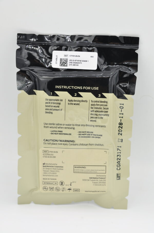 PANSEMENT HEMOSTATIǪUE - Chito-SAM 7,5cm x 1,22m Z-fold